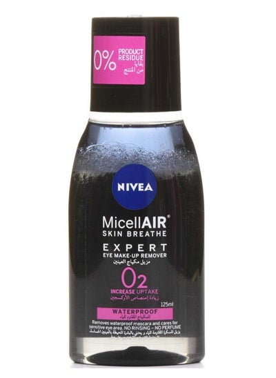 Buy Nivea micellAIR eye makeup remover waterproof 125ml in UAE