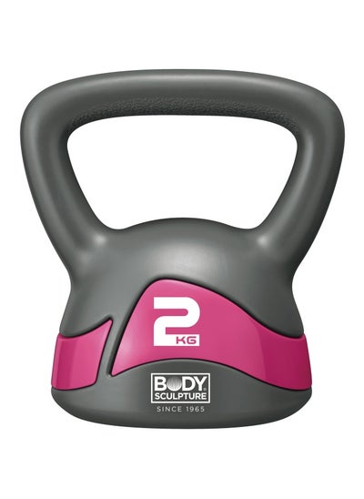 Buy Soft Iron Kettlebell Gry/Pnk 2Kg in Saudi Arabia