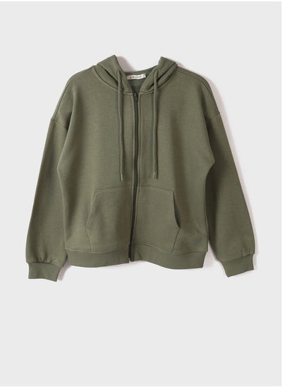 Buy Hooded Oversized Women's Zip-Up Sweatshirt in Egypt