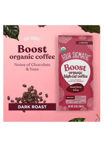 Buy Boost Dark Roast Extra Strong Ground Coffee 12oz in UAE