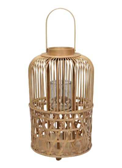 Buy Bamboo Rattan Lantern, Natural - 46 cm in UAE