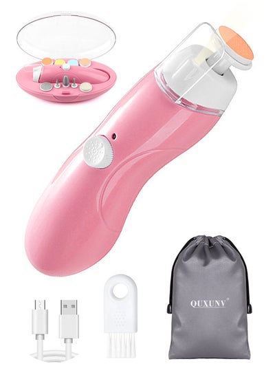 Buy Baby Nail Trimmer Electric, Rechargeable Baby Nail File Baby Nail Clippers Set, 9 Grinding Heads Trim Polish Grooming Kit for Newborn Toddler or Adults Toes Fingernails in Saudi Arabia