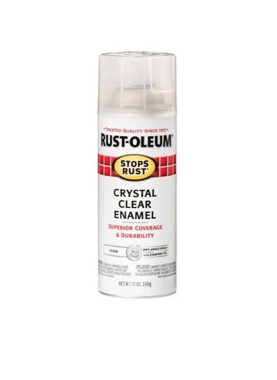 Buy Spray Paint Stops Rust Protective Enamel Gloss Crystal Clear 12oz in UAE