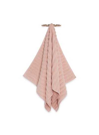 Buy Wave Zero Twist Bath Towel Peach - 650Gsm 76X152Cm in UAE