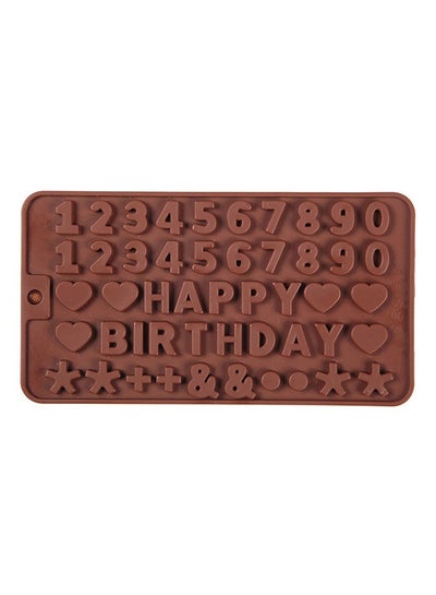 Buy Silicone Letters and Numbers Cake Baking Molds Chocolate Ice Tray Embossing Cutter 3D Non Stick Molds in UAE