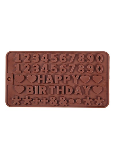 Buy Silicone Letters and Numbers Cake Baking Molds Chocolate Ice Tray Embossing Cutter 3D Non Stick Molds in UAE