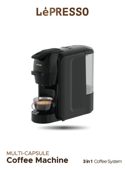 Buy LePresso Lieto 3 in 1 Multi-Capsule Coffee Machine 0.6L 1450W - Black in UAE