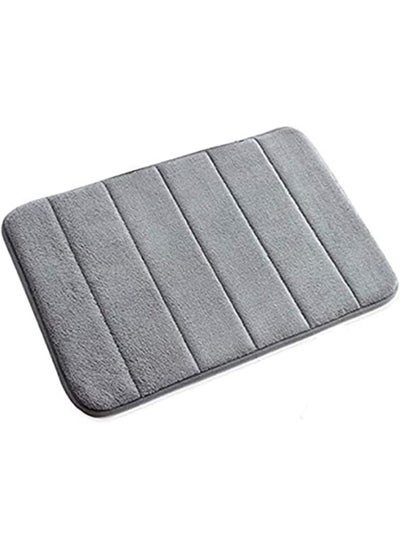 اشتري Bath Mat Rugs Anti slip Memory Foam Non slip Bathroom Mat Soft Bathmat Water Absorbing Carpet 15.7 X 23.6 Gray في الامارات