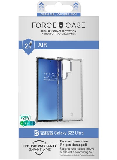 اشتري Force Case Samsung Galaxy S22 Ultra 5G AIR Reinforced Case Lifetime Warranty Transparent في الامارات