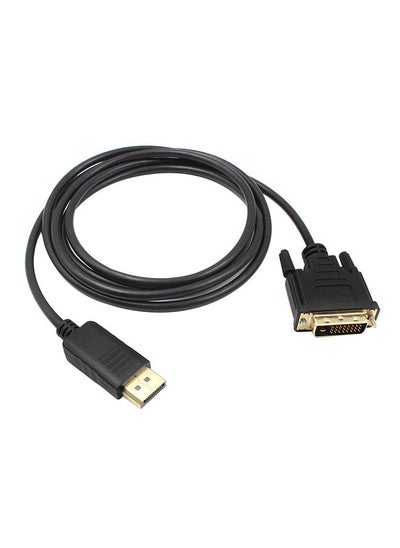 Buy 1.8M DP to DVI Adapter DisplayPort Display Port to DVI Cable Adapter Converter Male to Male Video Cable 1080P for Monitor Projector Display Black in Saudi Arabia