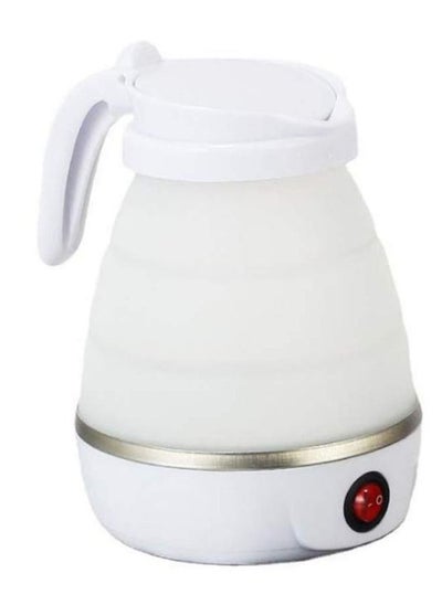 اشتري Travel Foldable Silicon Water Heater Jug Collapsible Mini Portable Electric Kettle (White) في الامارات