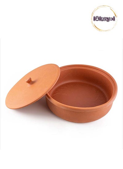 Buy Luksyol Clay Pot For Cooking, Large Pot, Big Pots For Cooking, Handmade Cookware, Cooking Pot, Terracotta Pot, Terracotta Casserole, Unglazed Clay Pots For Cooking, Dutch Oven Pot With Lid 11.8 Inches in UAE