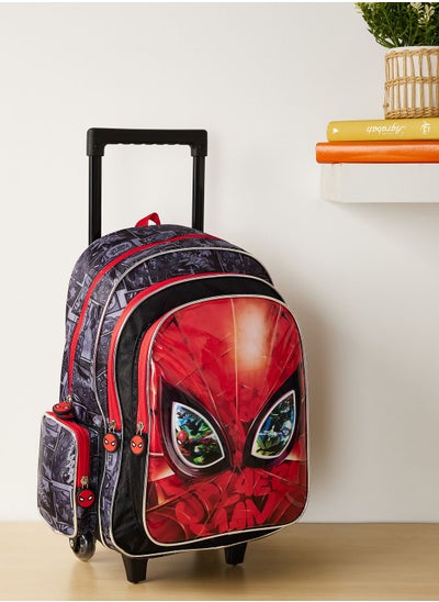 Buy Marvel Spiderman Back To School Trolley Backpack in UAE