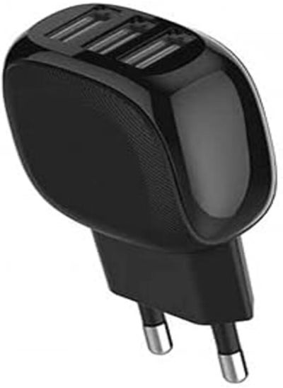 Buy LDNIO A3309 Travel Charger 17W Quick Charger With 3 USB Port 3.4A With Type-C Cable - Black in Egypt