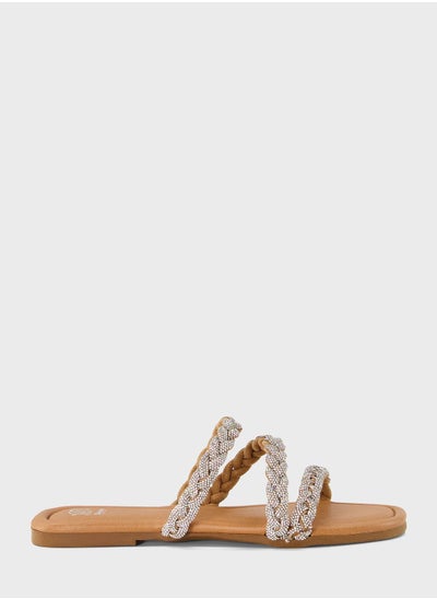 Buy Lassa Side Strap Flat Sandals in Saudi Arabia