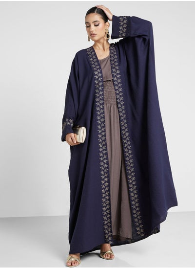 Buy Embroidered Open Abaya in UAE