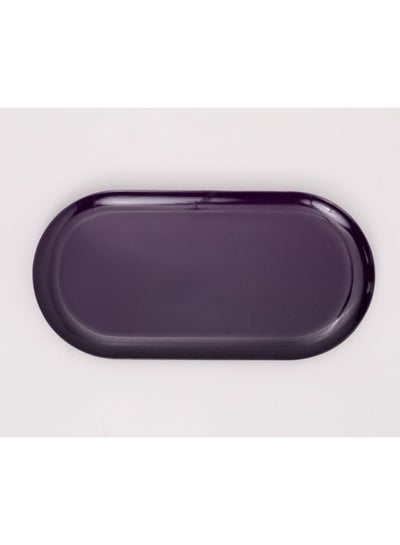 Buy Bright Designs Melamine Savoury Tray Set of 2 
   (L 52cm W 26cm)  Black with stoned -Purple in Egypt