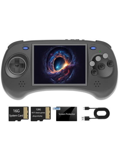 اشتري RG ARC D Retro Handheld Game Console, Dual OS Android 11 and Linux System with 128G SD Card 4541 Games Support 5G WiFi 4.2 Bluetooth Moonlight Streaming and HDMI Output (Black) في السعودية