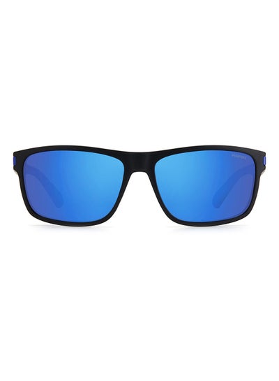 Buy Rectangular / Square  Sunglasses PLD 2121/S  MTBLKBLUE 58 in UAE