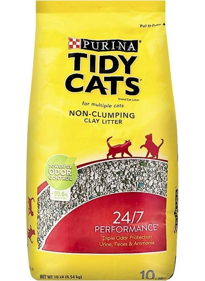 اشتري Purina Tidy Cats Non Clumping Clay Litter -  Cat Litter 24/7 Performance 4.54 Kg في الامارات