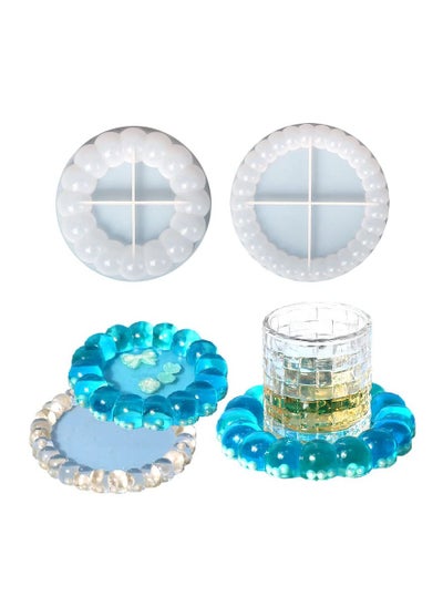 Buy Resin Casting Coaster Molds 2PCS Round Irregular Silicone Mold For DIY Agate Slice Coasters Jewelry Trays Candle Holders Soap Dish Home Decoration in UAE