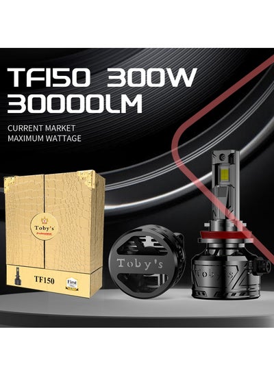 اشتري Tobys TF150 9006 2 Pieces 300W Original Tested LED Headlight Bulb Assembly 30000 Lumens 150W/Piece Xtreme Bright With Color Temperature 6500K في الامارات