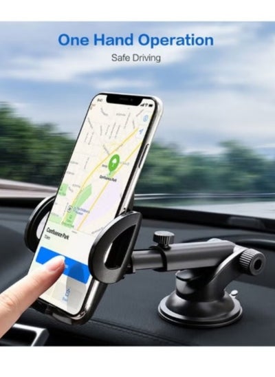 Buy Dashboard/Windshield Car Mount Phone Holder Black/Grey in Saudi Arabia