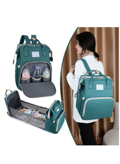 Buy 2 in 1 Multifunctional Portable Foldable Large Capacity Bady Diaper Bag, Travel Backpack, Toddler Bassinet Bag Changing Station, Baby Nappy Diaper Changing Bag in Saudi Arabia