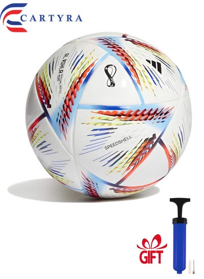 Buy Soccer Ball | Size 5 Football for Youth and Adult Soccer Players, Stadium | Size 5 FootBall With Free FootBall Pump in UAE