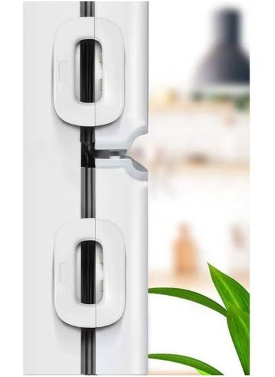 Buy 2-Piece Fridge Freezer Door Lock Latch White in Egypt