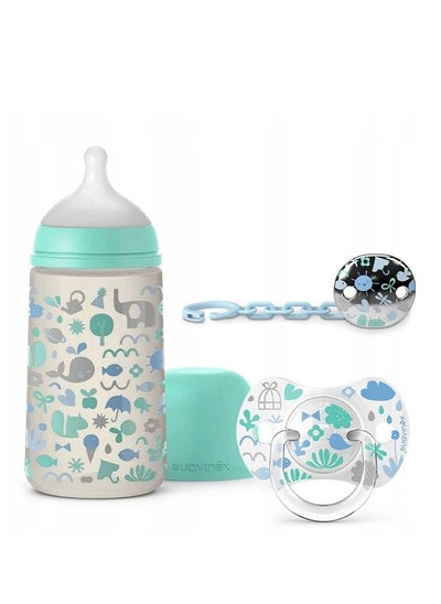 Buy Suavinex SET 270+SOOTHER PHY 0/6+CLIP MEMO BL in Saudi Arabia