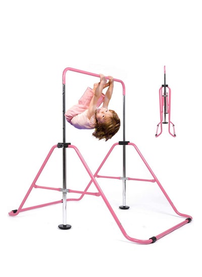 Buy Cool Baby Gymnastics Pole Expandable Gymnastics Pole for Kids Adjustable Home Equipment Foldable Height Youth Training Pole for 3-7 Years Old (Pink) in UAE