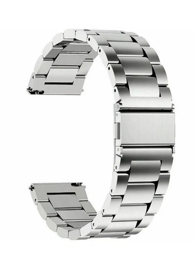 اشتري Stainless Steel Band for Samsung Watch 6/Watch 5/Watch 4 Replacement Band/Strap Compatible with All 20mm Band Width Watches Silver في الامارات