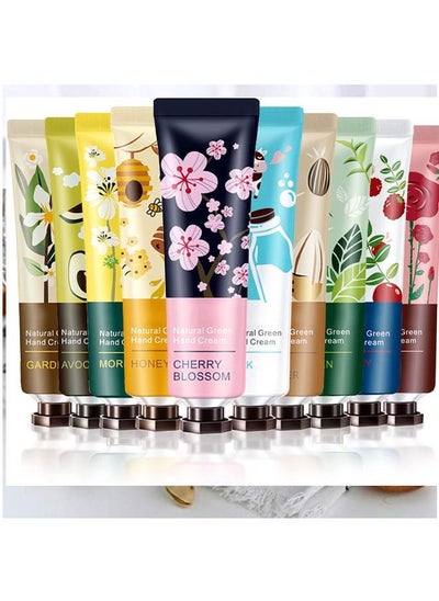 Buy 10 Pack Fragrance Hand Cream, Ksndurn Moisturizing Hand Care Cream Plant Fragrance Hand Lotion, Mini Hand Sanitizer Travel Gift Set with Natural Aloe And Vitamin E for Women in UAE