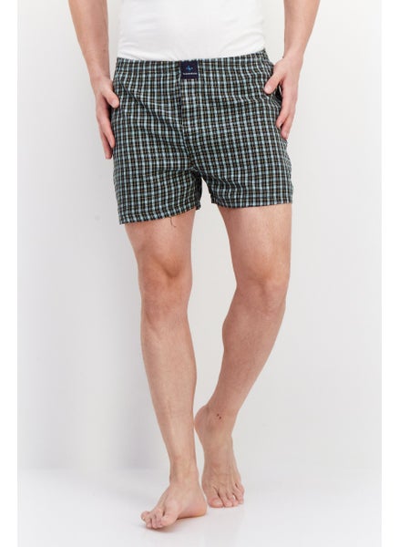 اشتري Men 3 Pcs Plaid Pull On Boxer, Black Combo في الامارات