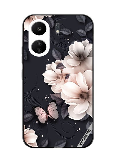 Buy Protective Case Cover For Xiaomi Redmi 13C Flower Design Multicolour in UAE