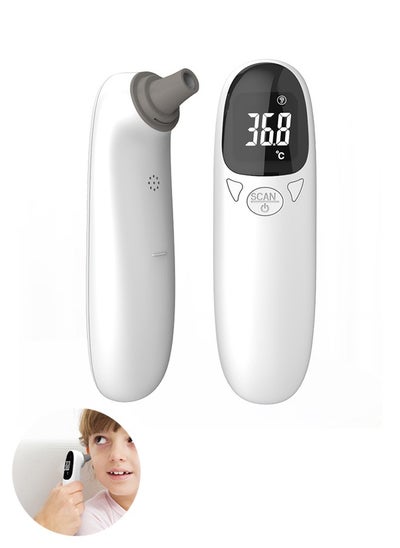 Buy Non Contact Forehead and Ear Thermometer, Digital Infrared Thermometer for Adults and Children, with Child Mode, Fever Alarm Function, Mute and Memory Functions, Fast and Accurate Measurement in UAE