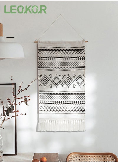 اشتري Bohemia Style Hanging Tapestry Tassel Hanging Painting Rustic Wall Farmhouse Decorations 70*41.5CM في السعودية