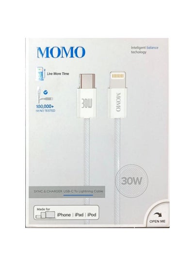 Buy Momo USB Lightning Charger Cable 30W in Egypt