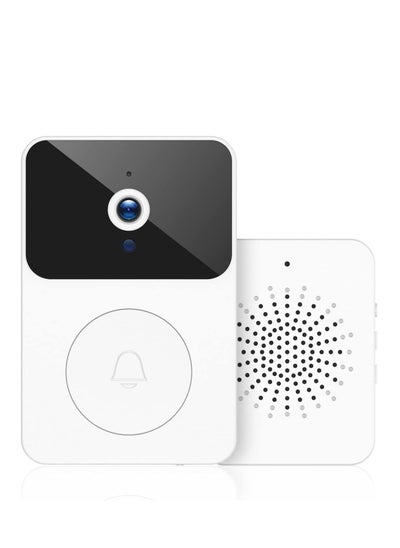 اشتري Video Doorbell Wireless Doorbell Camera Wireless Doorbell Burglar Proof Doorbell Night Vision Apartment Office White في الامارات