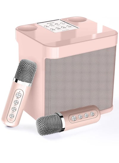 Buy Karaoke Machine with 2 Microphones,Karaoke Machine for Adults and Kids,Portable Mini Karaoke Speaker PA System,Support Bluetooth/USB/AUX/TF, Karaoke Kit for TV,Home Party, Meeting,Outdoor (Pink) in UAE