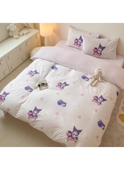 Buy 4-Piece Kuromi Cotton Comfortable Set Fitted Sheet Set Children'S Day Gift Birthday Gift in Saudi Arabia