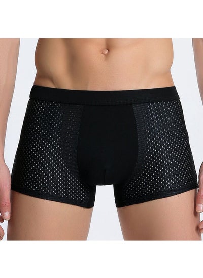 Buy Comfortable Mid-Rise Boxers Black in Saudi Arabia