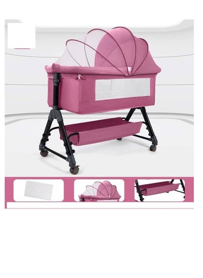 اشتري Portable Infants Swing Cribs for Baby Foldable Height Adjustment Baby Bed Mobile Baby Nest Children's Cots for 0-36 Months في الامارات