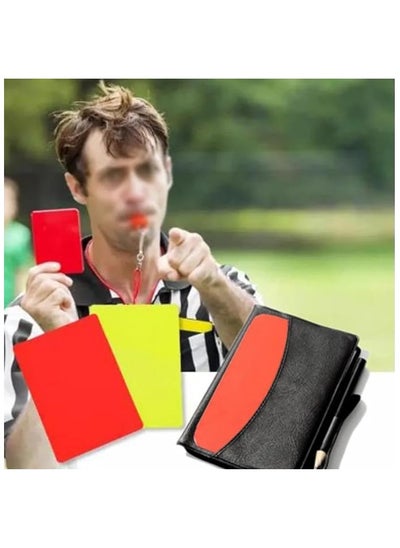 Buy Referee Card Set, Red and Yellow Football with Score Paper Wallet Pencil and Accessories for Football Football Sports Game in Egypt