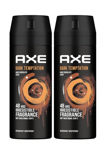 Buy Axe Pack Of 2 deodorant body spray  Dark Temptation 150ml in Saudi Arabia