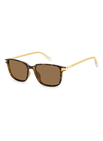 Buy Men's Polarized Square Shape Metal Sunglasses Pld 4169/G/S/X Gold 42 - Lens Size: 41.8 Mm - Hvn in UAE