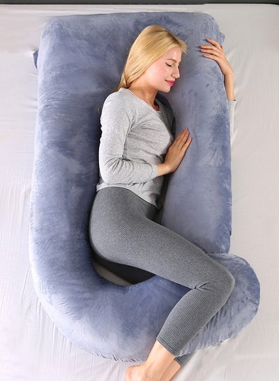 Buy U Shaped Pregnancy Pillow, Cotton Full Body Pillow for Pregnant Women Sleeping Support, Comfortable in UAE