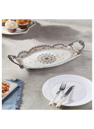 Buy Danietta Oval Shaped Platter - 43x22 cm in Saudi Arabia