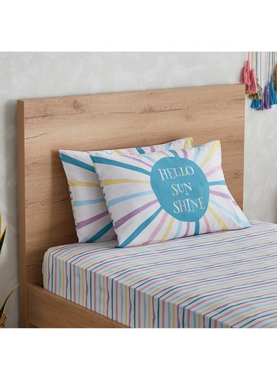 اشتري Hermione Hello Sunshine 2-Piece Cotton Pillow Cover Set 75 x 50 cm في الامارات